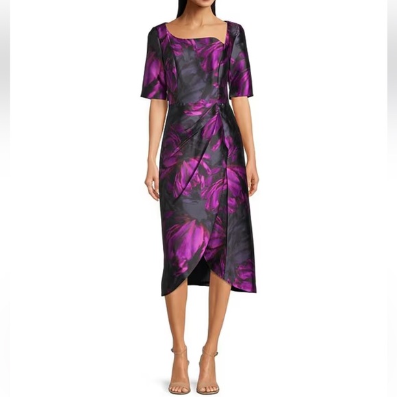 NWT Kay Unger Tallulah Tea Length Dress - Picture 3 of 13